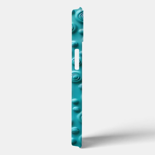 Teal Spiral Texture iPhone Case Cool Design (Achterkant / Rechts)