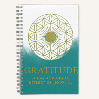 Teal Spiritual Gratitude Spiral Journal Notitieboek