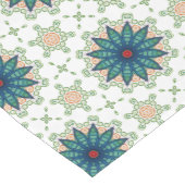 Teal Starburst Tile Pattern Medium Tafelloper (Hoek)