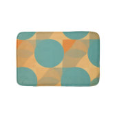 Teal, Tan, and Orange in Retro Look Pattern Badmat (Voorkant)
