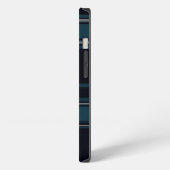 Teal Tartan Chic iPhone Hoesje (Linkerkant)