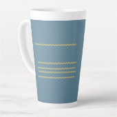 Teal Tide Gouden Golven Latte Mok (Linkerhoek)