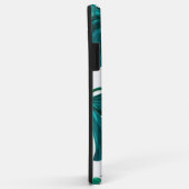 Teal Tropical Monstera Leaf Seamless Pattern Art Case-Mate iPhone Case (Achterkant/rechts)