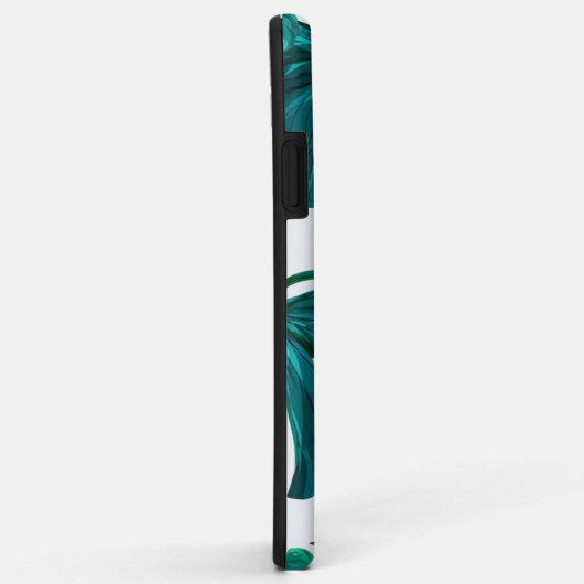 Teal Tropical Monstera Leaf Seamless Pattern Art Case-Mate iPhone Case (Achterkant/rechts)