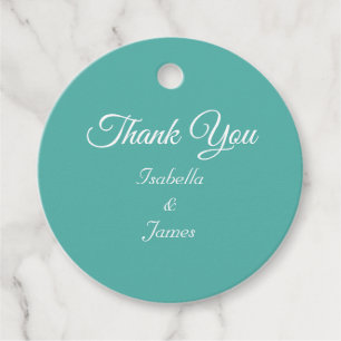 Teal Turquoise Bedankje Favor Tags Bedankjes Labels