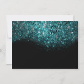 Teal Turquoise Blauw Zwart Wit Certificaat Cadeau (Achterkant)