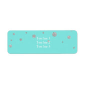 Teal Turquoise Blauwe & Strik Huwelijk Etiket (Voorkant)