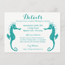 Teal Turquoise Details Zeepaard Strand Bruiloft