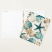 Teal Turquoise groene koralen patroon Planner (Display)