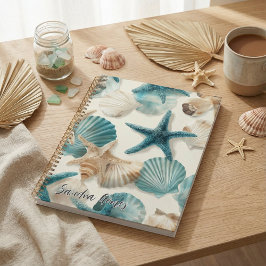 Teal Turquoise groene koralen patroon Planner
