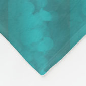 Teal Turquoise Patroon Fleece Deken (Hoek)