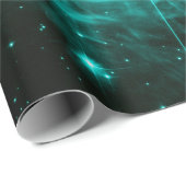 Teal Turquoise Ster Cadeaupapier (Rol Hoek)