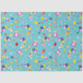 Teal verjaardagsfeestje  tissuepapier (Voorkant)