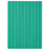 Teal verticale strepenpatroon klembord (Achterkant)