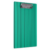 Teal verticale strepenpatroon klembord (Rechts)