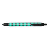 Teal verticale strepenpatroon zwarte inkt pen (Achterkant)