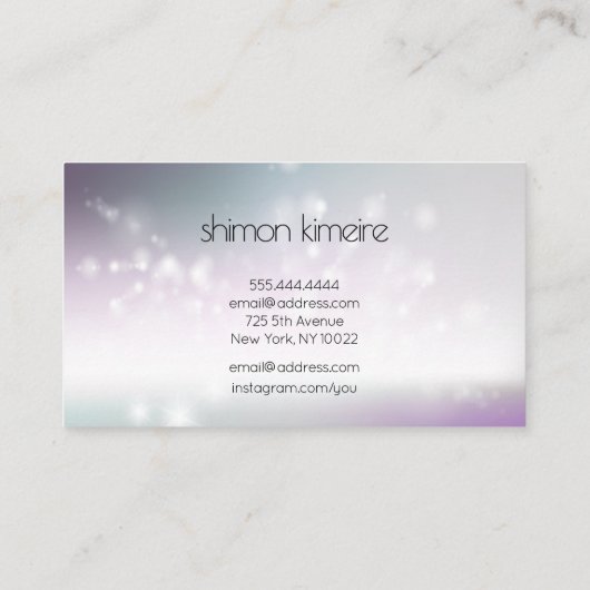 Teal & Violet Nagelstylist Professionele Salon Spa Visitekaartje (Achterkant)