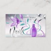 Teal & Violet Nagelstylist Professionele Salon Spa Visitekaartje (Voorkant)