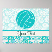 Teal Volleyball Poster (Voorkant)