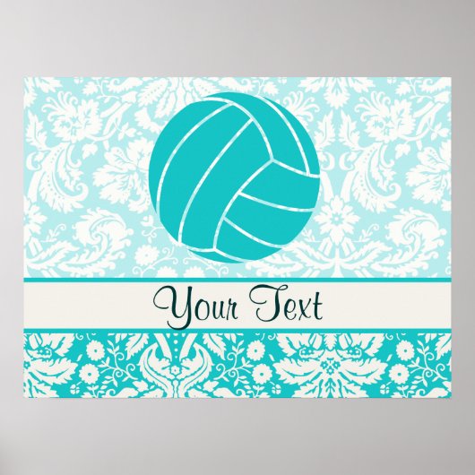 Teal Volleyball Poster (Voorkant)