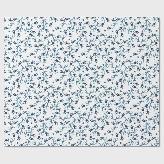 Teal Watercolor Boho Cadeaupapier (Vlak)