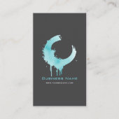 Teal Watercolor Paint Swirl Design – Custom Visitekaartje (Voorkant)