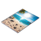 Teal Watercolor Sea Turtle Coastal Zen Notitieboek (Linkerzijde)