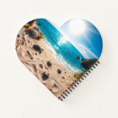 Teal Watercolor Sea Turtle Coastal Zen Notitieboek (Achterkant)