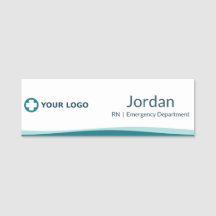 Teal Wave Nurse Logo Werknemer