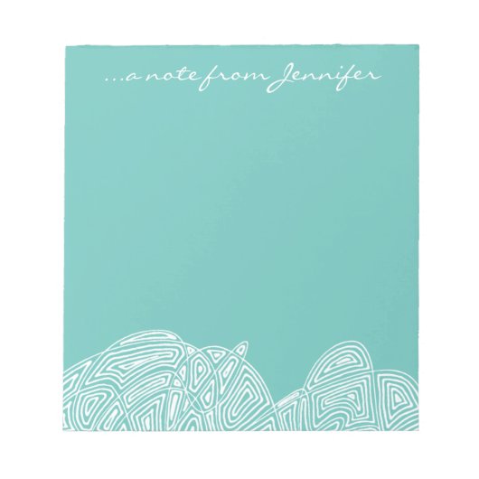 Teal Waves Notitieblok (Voorkant)