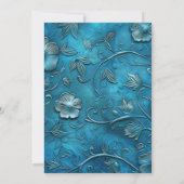 Teal Wedding Kaart (Achterkant)