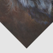 Teal Western Ivory Stallion Tissue Paper Tissuepapier (Detail)