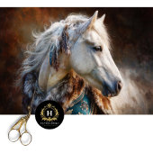 Teal Western Ivory Stallion Tissue Paper Tissuepapier