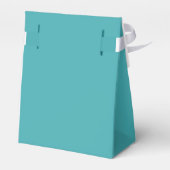 Teal Whisper Blooms Wedding Bedankdoosjes (Achterkant)