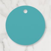 Teal Whisper Blooms Wedding Bedankjes Labels (Achterkant)