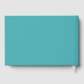 Teal Whisper Blooms Wedding Gastenboek (Achterkant)