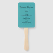 Teal Whisper Blooms Wedding Handwaaier (Achterkant)