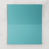 Teal Whisper Blooms Wedding Plaatskaartje (Binnenkant ongevouwen)