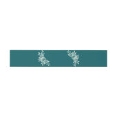 Teal Whisper Blooms Wedding Uitnodigingen Wikkel (Vlak)