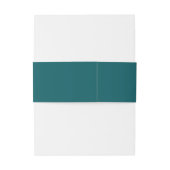 Teal Whisper Blooms Wedding Uitnodigingen Wikkel (Achterkant Voorbeeld)