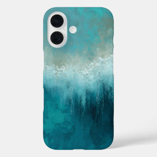 Teal & White Abstract Case-Mate iPhone Case