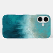 Teal & White Abstract Case-Mate iPhone Case (Achterkant (horizontaal))