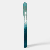 Teal & White Abstract Case-Mate iPhone Case (Achterkant / Links)