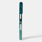 Teal, White & Gold Marmer Case-Mate iPhone Hoesje (Achterkant / Rechts)