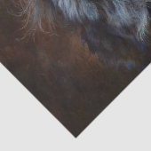 Teal White Stallion Western Furniture Decoupage Tissuepapier (Detail)