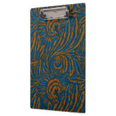 Teal William Morris stijl Acanthus blad Botanisch Klembord (Links)