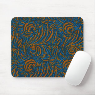 Teal William Morris stijl Acanthus blad Botanisch Muismat