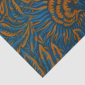 Teal William Morris stijl Acanthus blad botanisch Tissuepapier (Detail)