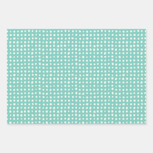 Teal Winter Christmas Theme Patterned Gift Inpakpapier Vel (Voorkant 3)