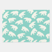 Teal Winter Christmas Theme Patterned Gift Inpakpapier Vel (Voorkant 2)